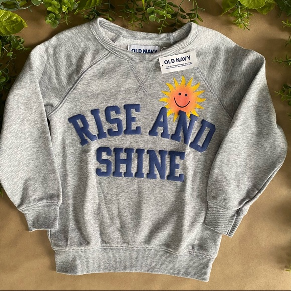 Toddler Old Navy Rise and Shine Graphic Gray Sweatshirt